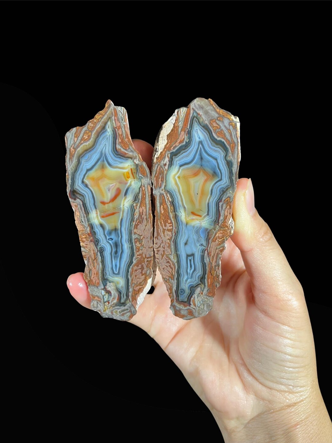 Banded Rhyolite Agate: Natural Healing Stone From Turkey (243g, 9cm X ...