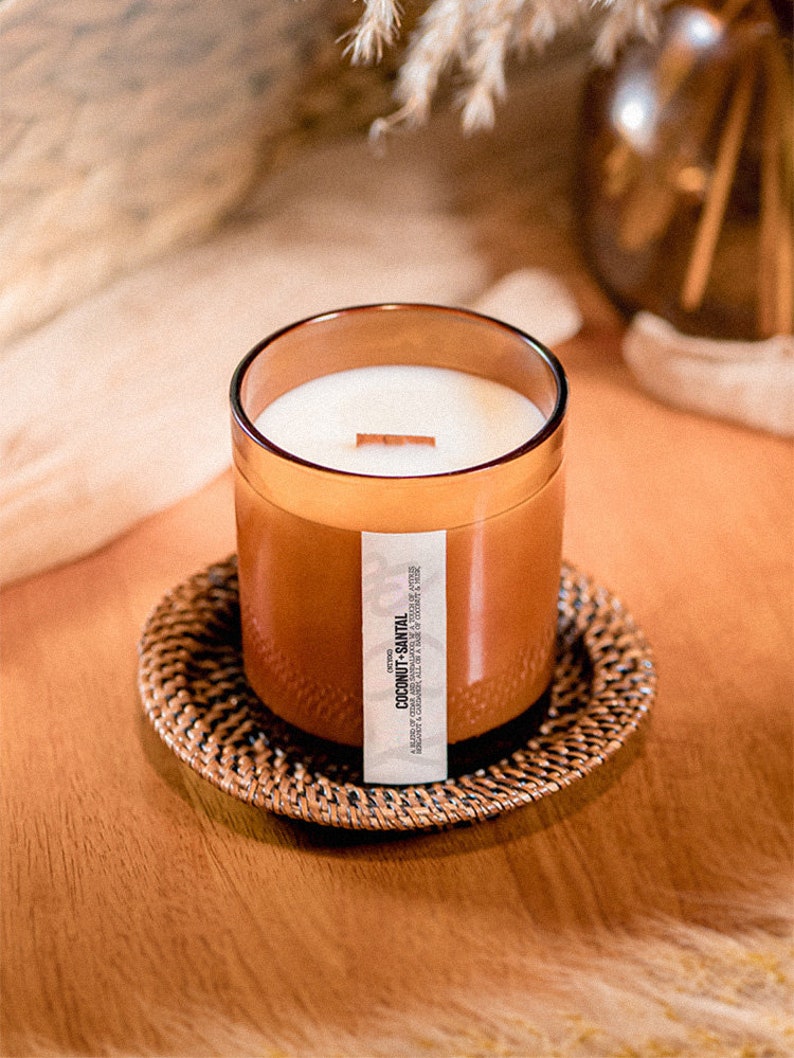 Gardenia Amber Hand Poured Candle Gift Filipino Inspired Luxury Scented