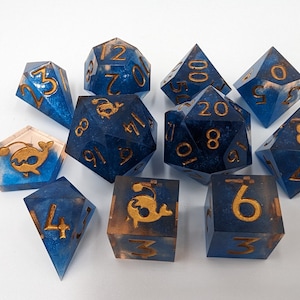 Ocean Sunrise Dice Set | Resin Handmade