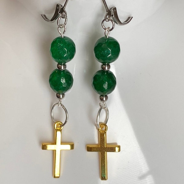 Cross Earrings Etsy