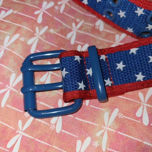 Red white blue star belt