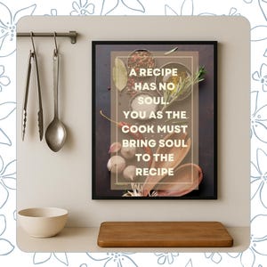 Culinary Classroom Wall Decor: Inspiring Art For Cooking School Cooking Wall Art Quote Culinary Teacher, Poster for Graduate Chef 25 X 35 CM