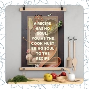 Culinary Classroom Wall Decor: Inspiring Art For Cooking School Cooking Wall Art Quote Culinary Teacher Poster for Graduate Chef