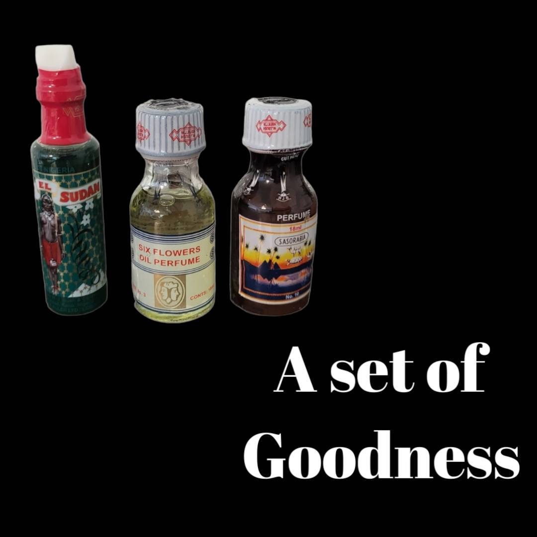 Set of Six Flower, I Sasorabia and Bint El Sudan Oil Perfume