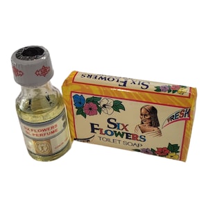 Six Flower Perfume Oil and Soap Set