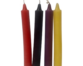 4 Power Full candles red,black,yellow,purple