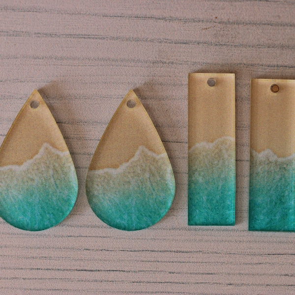 DIY Jewelry Making Earring Blanks Pendant Charms Beach Waves Wholesale Bulk Craft Supplies Handmade Minimalist
