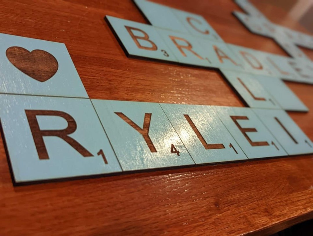 3x3 and 4x4 , Scrabble Letters, Scrabble Letter Wall Art, Wall Decor