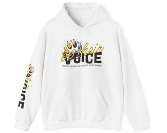 Animal Rescue Advocate Hoodie, Be Their Voice Sweatshirt, Animal Lover Gift, Pet Rescue Hooded Pullover, Save Animals Jumper
