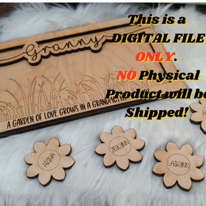 Mother&#39;s Day Plaque SVG , Mom Frame SVG, Grandparent SVG Glowforge Digital File Only, Laser File , Silhouette Laser File