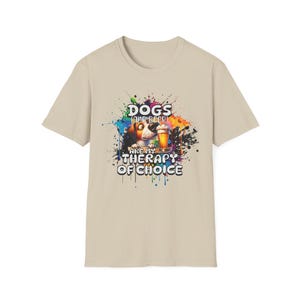 Dogs & Beer Therapy Choice T-Shirt, Funny Pet Lover Shirt, Gift for Dog Owners, Craft Beer Merchandise, Relaxation Tee