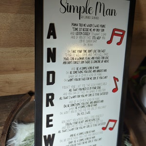 Song Lyric Sign, Quote Sign, Home Decor , Wedding Gift, Housewarming ...