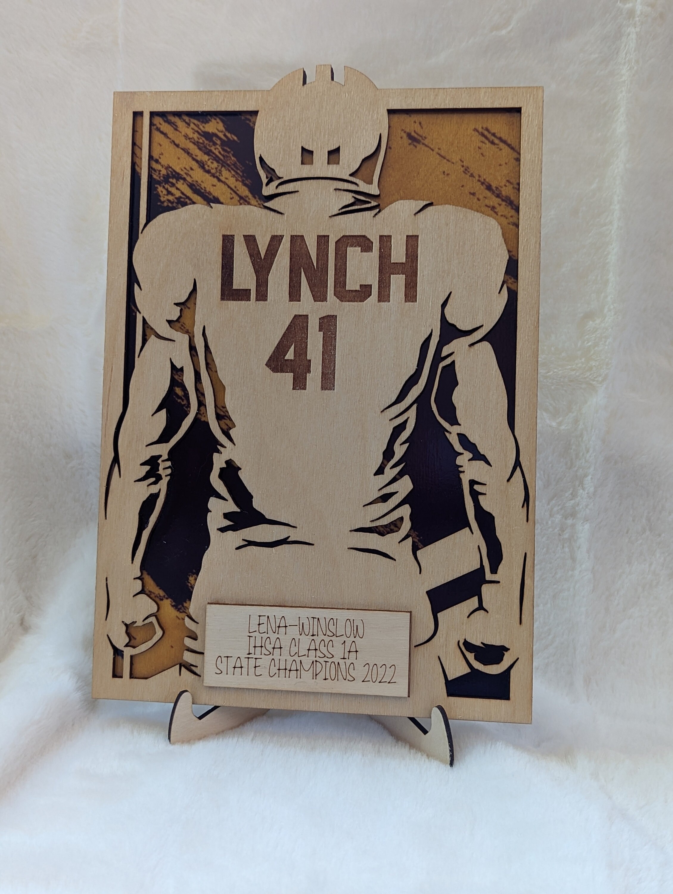 Custom Sports Plaque, Christmas, Football, Personalized, Keepsake