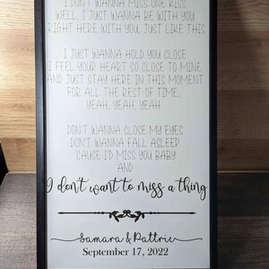 Song Lyric Sign, Quote Sign, Home Decor , Wedding Gift, Housewarming ...