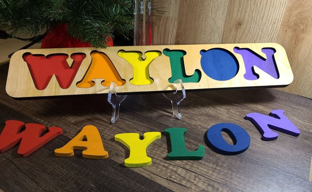 Custom Wooden Name Puzzle Wooden Puzzle Name Gift Name Etsy