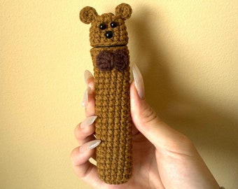 Teddy Bear Crochet Anti Loss Vape Holder para Stlth Vuse PAX Stiiizy soporte de pluma Vape de punto, regalos para novia para San Valentín para ella