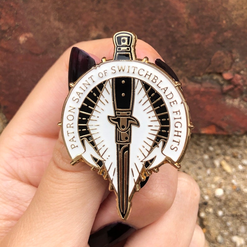 Patron Saint of Switchblade Fights MCR Enamel Pin Etsy