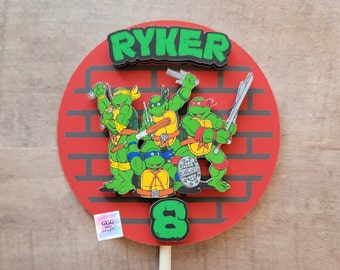 Ninja Turtles cupcake toppers, ninja turtles 3d letter