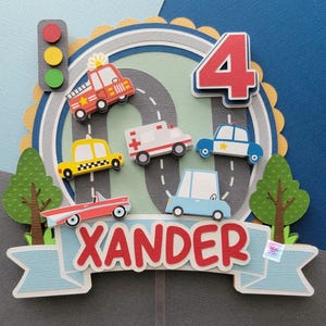 Transportation cake topper, Transportation birthday party