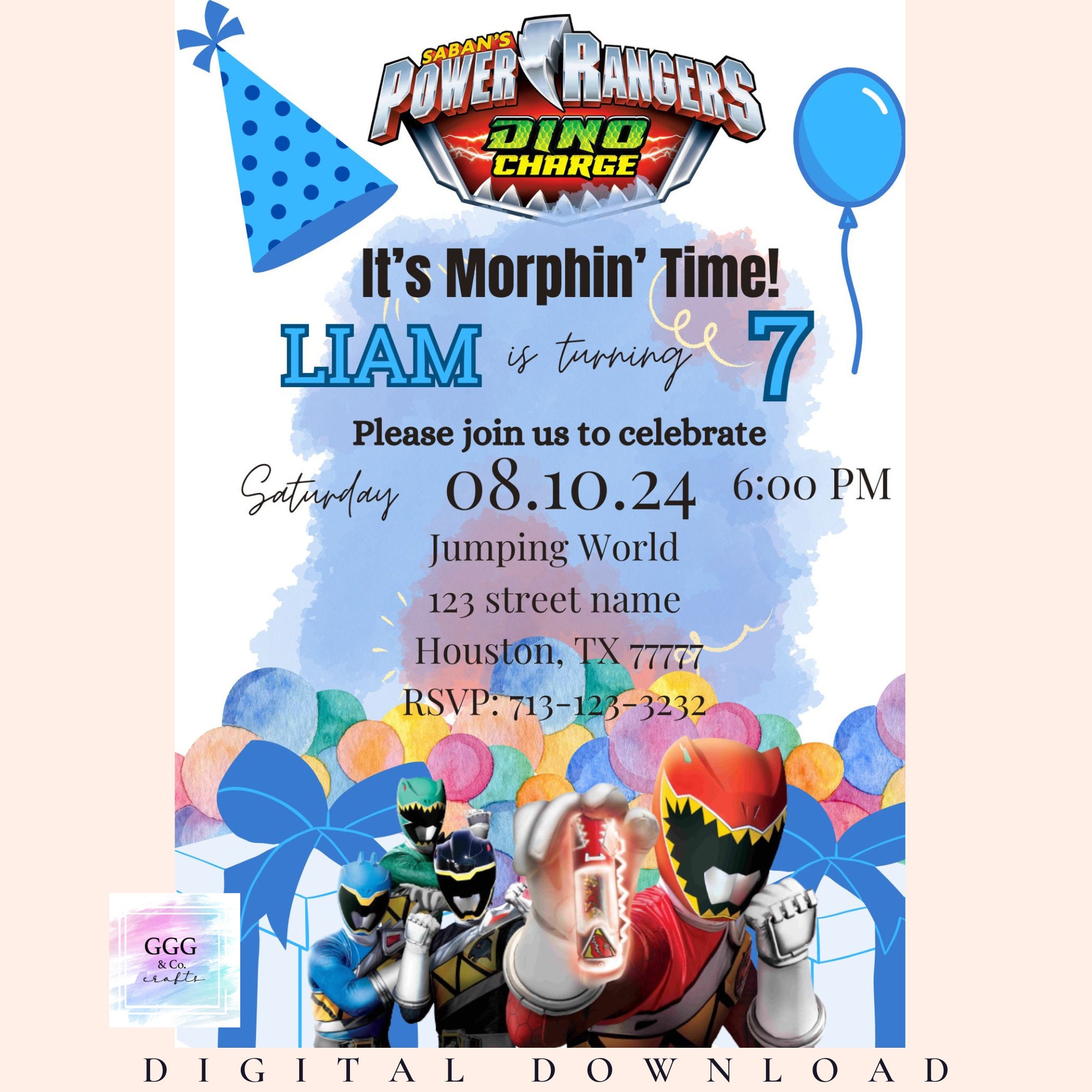 Power Rangers Dino Charge Crepe Streamer - 30 Foot Red Party Decoration