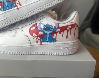 Custom stitch drip air force 1s