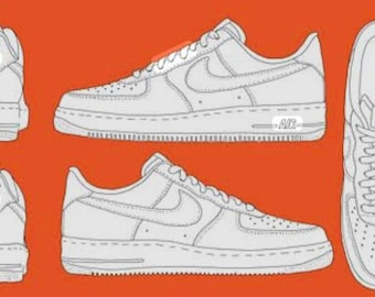 Custom request Personalised custom hand painted air force 1s