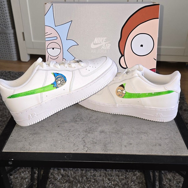 Air Force 1 custom Rick and morty tick