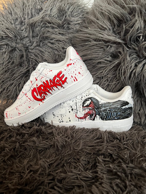 Venom Vs Carnage Air Force 1 Trainers - Etsy