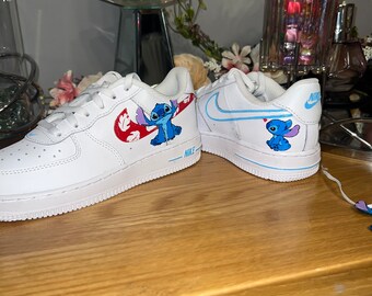 Stitch inspired Air Force 1s