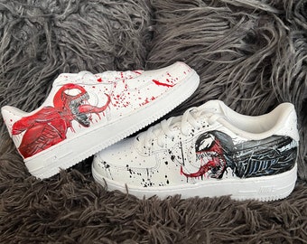 venom vs carnage Air Force 1 trainers