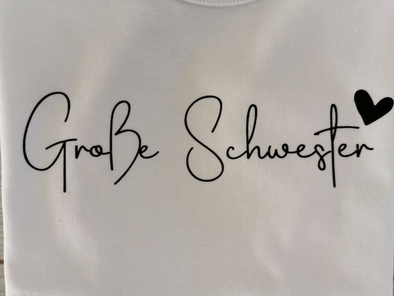 Große Schwester / Weiß/ Geschenkidee/ Schwangerschaftsankündigung/Shirt Bild 4