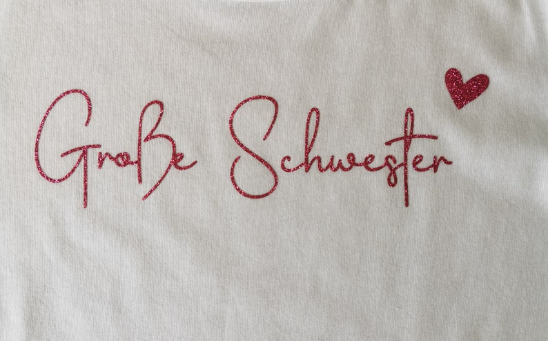 Große Schwester / Weiß/ Geschenkidee/ Schwangerschaftsankündigung/Shirt Bild 5