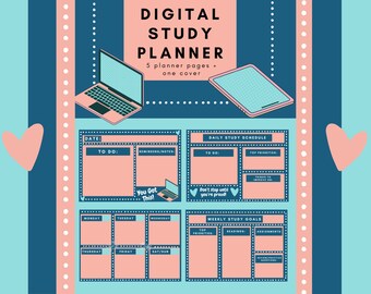 Digital Study Planner, GoodNotes Planner, ADHD Friendly Planner, Daily Planner, Weekly Planner, iPad Planner