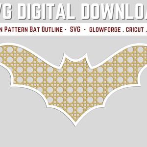Zestaw SVG Rattan Bat | Boho Fall SVG | Dekoracja jesienna SVG | Wielowarstwowa jesień SVG | Kształt rattanu SVG | Plik SVG do cięcia nietoperza | Cricut Glowforge