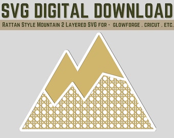 Rotan berg SVG | Buitenthema SVG| Meerlaagse SVG | Boskwekerij thema Svg | Berg SVG-bestand knippen | Avontuur Thema SVG | Cricut
