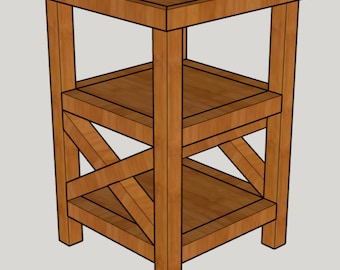 X End Table Woodworking Plans