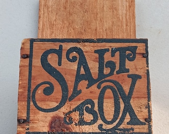 Vintage wood salt box