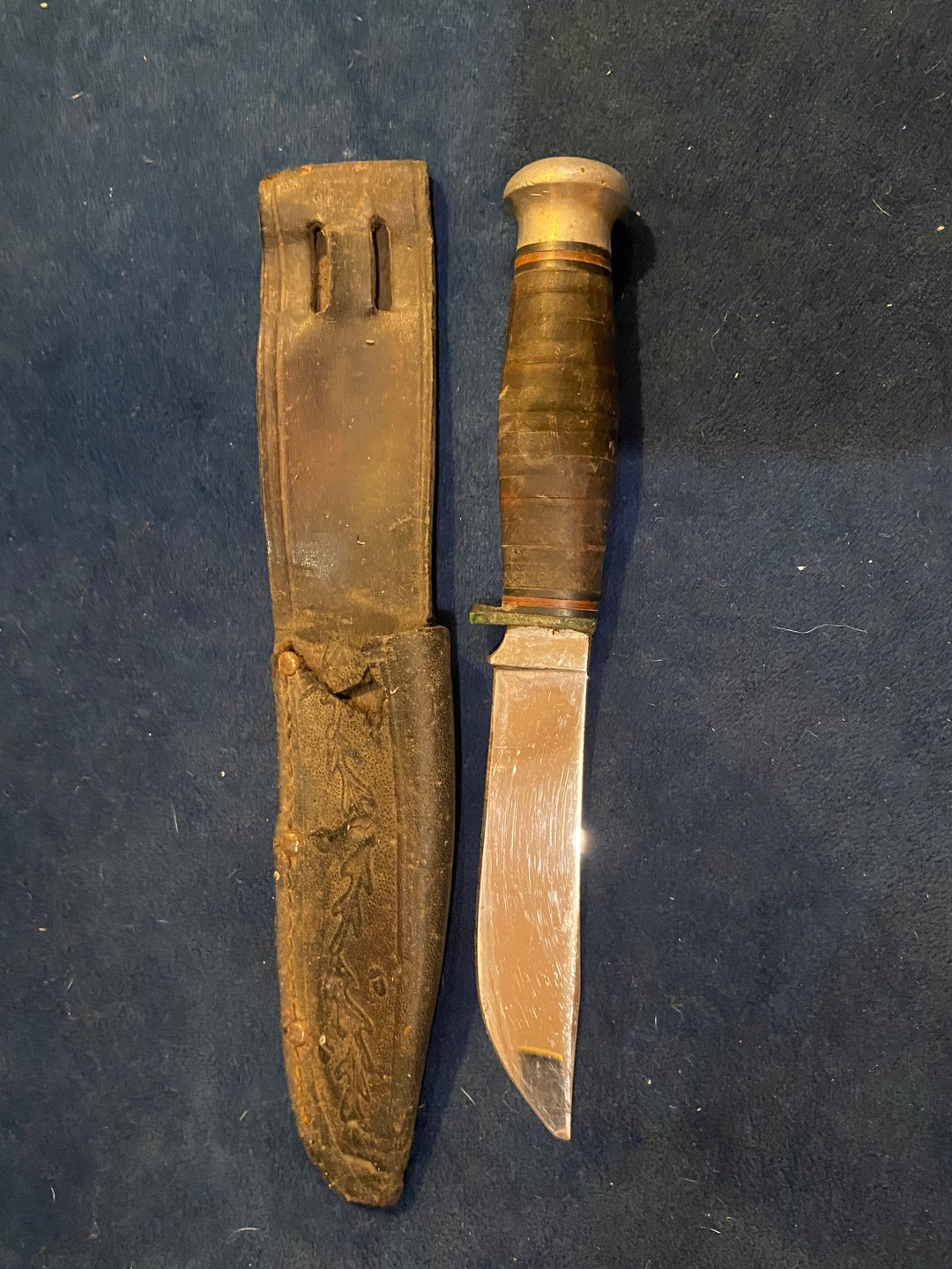 Vintage Case Fixed Blade Hunting Knife With Sheath Etsy