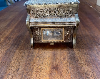 VINTAGE piano music box with spot for jewelery
