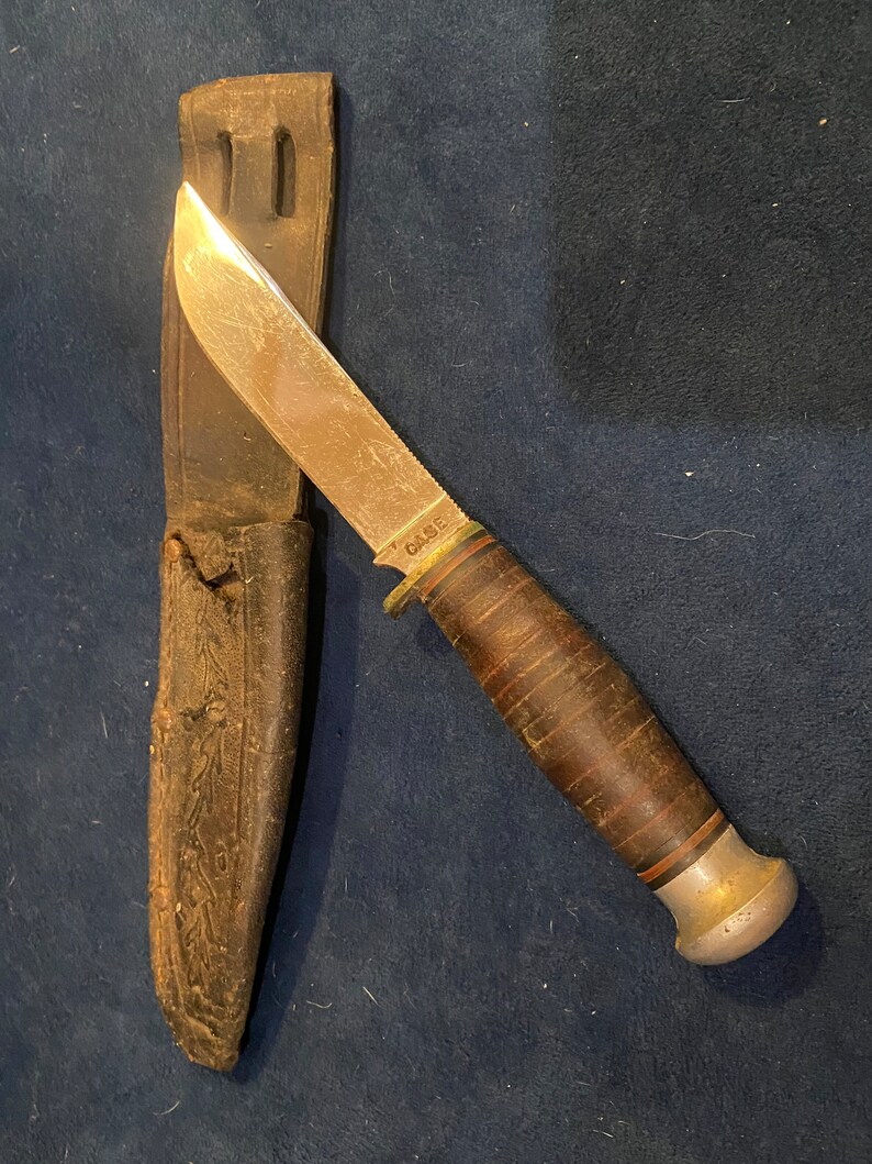 Vintage Case Fixed Blade Hunting Knife With Sheath Etsy