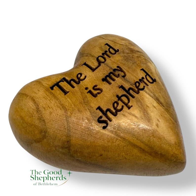 Olive Wood 3D Heart Engraved With Verses, Olive Wood Hearts Made in ...