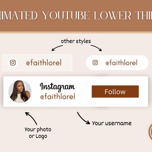 YouTube Lower Thirds l Editable Lower Third Button l Editable Canva Templates | CapCut, Final Cut, iMovie, Premiere Pro Friendly