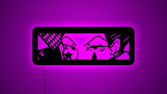Anime Led Wall Decoration Anime Wall Sign Anime Wall Art | Etsy