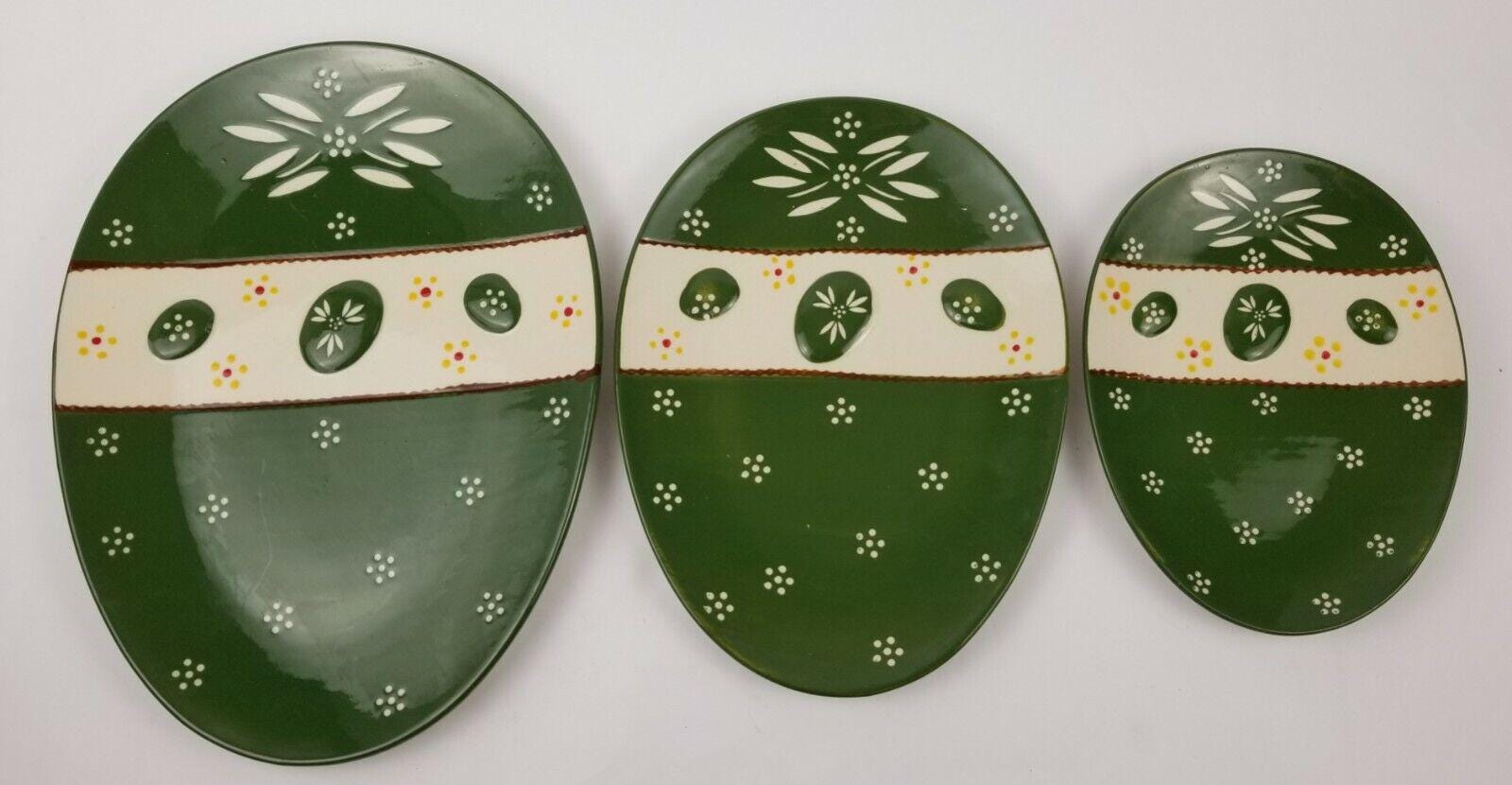 Lot de 3 assiettes en Terre de Fer Moulin des Loups modèle Athènes Bleu