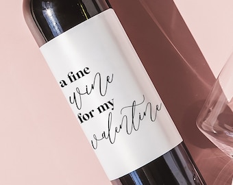 Gift for Girlfriend, Funny Valentine's Day Champagne Label Custom Gift for Loved Ones, Funny Valentine's