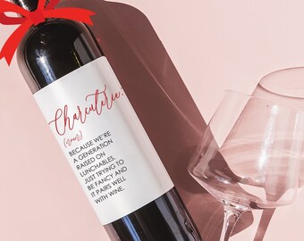 HOLIDAY PARTY GIFT, Charcuterie Board Wine Label,Funny Holiday Label, Christmas Gift Ideas, Hostess Gift,Christmas Gift for Her,Party Bottle
