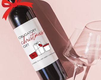 Christmas Wine Labels, Christmas Gift, Custom Gift, Personalized, Champagne Labels, Holiday Gift
