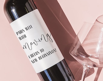 Moving away gift, Housewarming Gift, Housewarming wine label,  New home gift, New home gift box,  House Warming Gift, Moving Gift