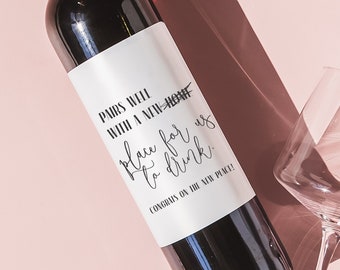 Housewarming Gift, Housewarming wine label, Funny Housewarming gift, New home gift, First Home Gift, Realtor Gift to Clients, New apartment