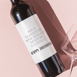 Birthday Wine Labels, Birthday gift for friend  30th Birthday, 40th Birthday, 50th Birthday, Birthday, Wine Label,gift for her, gift for him